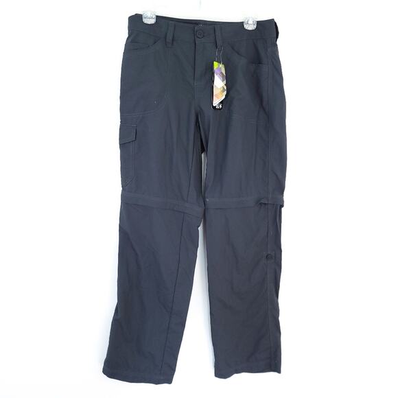 New Mountain Hardware Convertible Hiking Outdoor Pants SZ 8 Gray Pants to Shorts - Picture 1 of 6